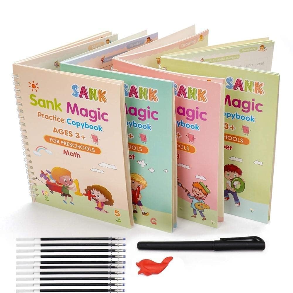 Magic Practice Book – Reusable Handwriting Workbook for Kids (Auto-Fade Ink)