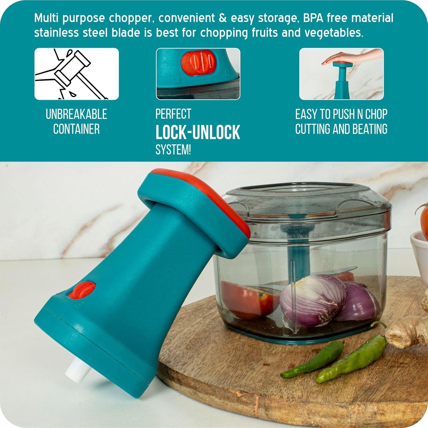 Manual Hand Press Push Chopper