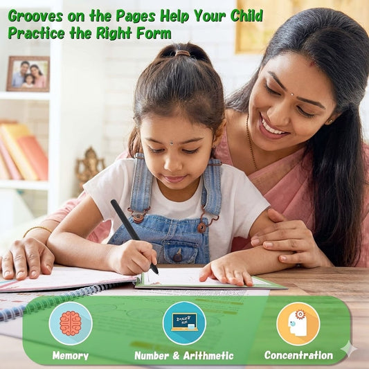 Magic Practice Book – Reusable Handwriting Workbook for Kids (Auto-Fade Ink)