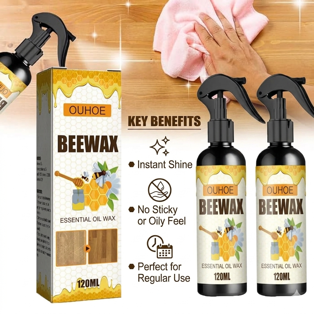 BeeWax Spray Brown Wooden Furniture Cleaner (Pack of 2)